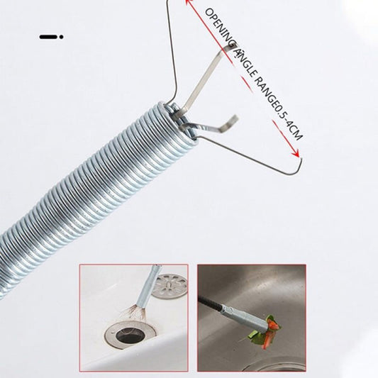 Stainless Steel Drain Cleaner Spring | Flexible Pipe Clog Remover