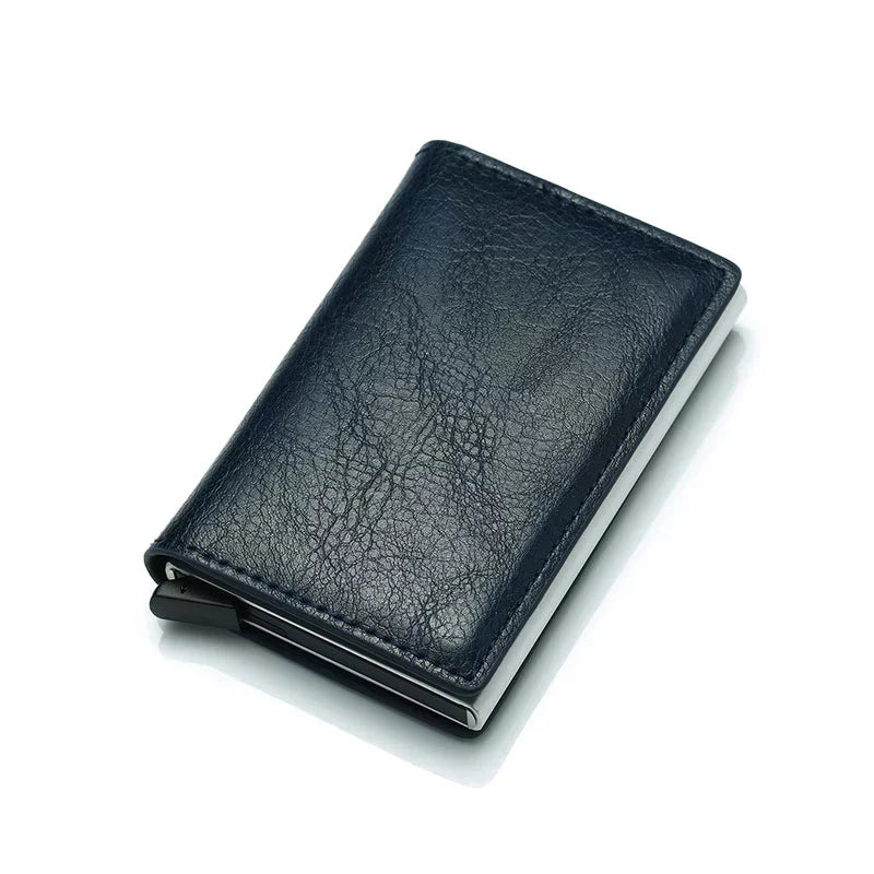 RFID Cardholder Wallet – Premium PU Leather (With Strap / Classic Slim)