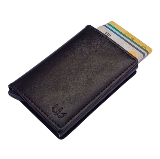 RFID Cardholder Wallet - Premium PU Leather (With Strap / Classic Slim)