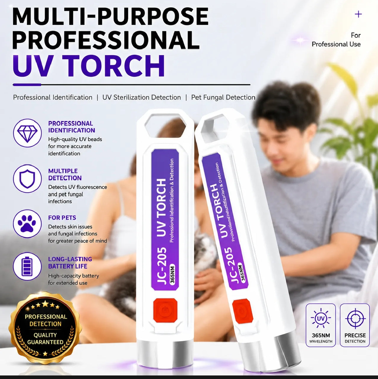 Handheld UV Money Detector | Portable Fake Note Checker Light