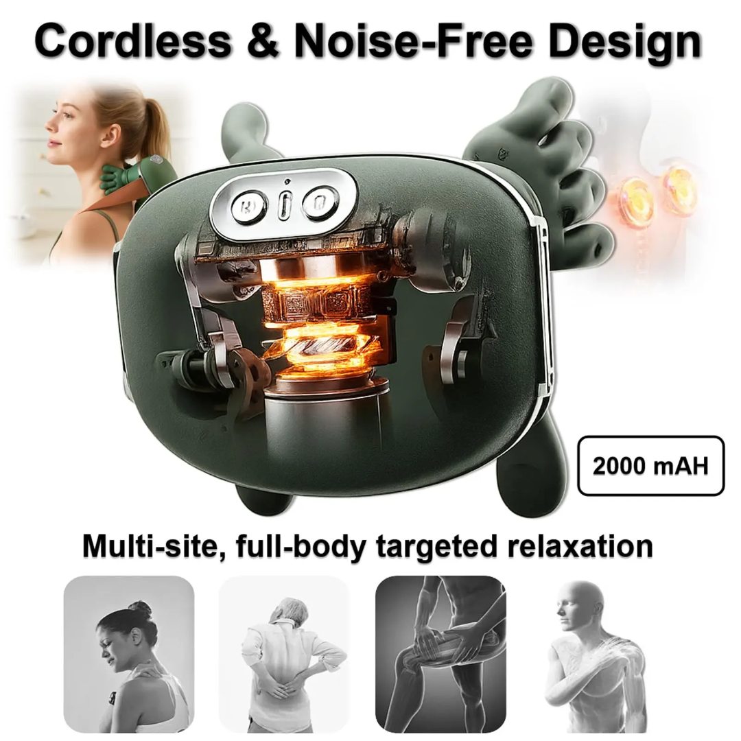Hand-Shaped Neck & Shoulder Massager with Heat (PREMIUM QUALITY)