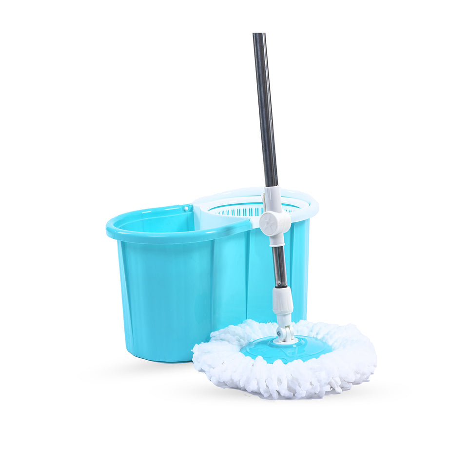 360° Rotating Spin Mop – Bucket, Handle & Microfiber Heads