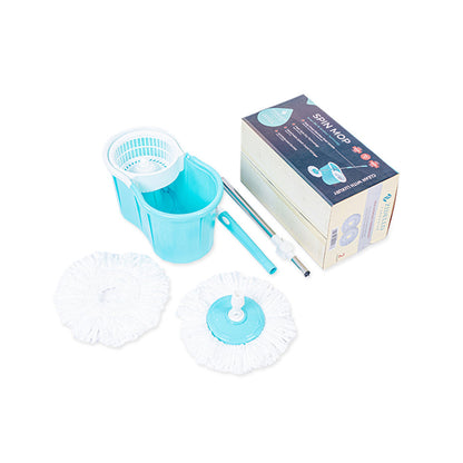 360° Rotating Spin Mop – Bucket, Handle & Microfiber Heads