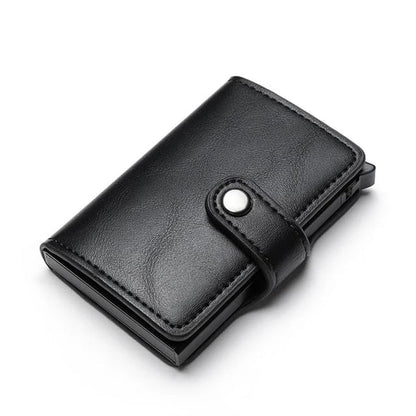 RFID Cardholder Wallet – Premium PU Leather (With Strap / Classic Slim)