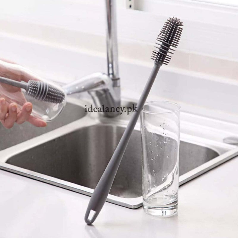 Long Handle Silicone Bottle Cleaning Brush | Water Bottle & Mug Cleaner