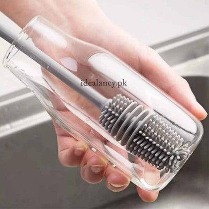 Long Handle Silicone Bottle Cleaning Brush | Water Bottle & Mug Cleaner