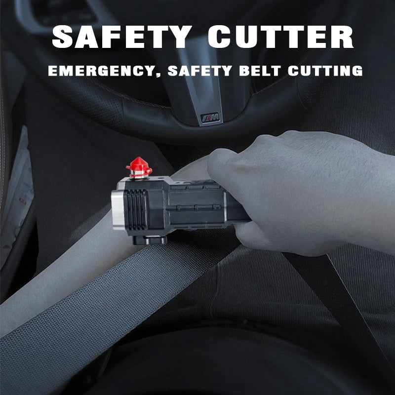 8-in-1 Multifunction Rechargeable LED Flashlight with Emergency Tools