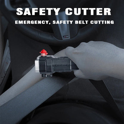 8-in-1 Multifunction Rechargeable LED Flashlight with Emergency Tools