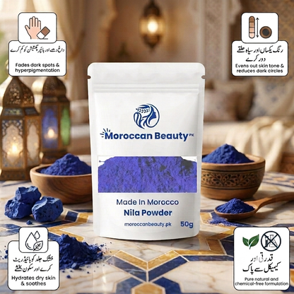 Moroccan Blue Nila Powder 50g Face Mask