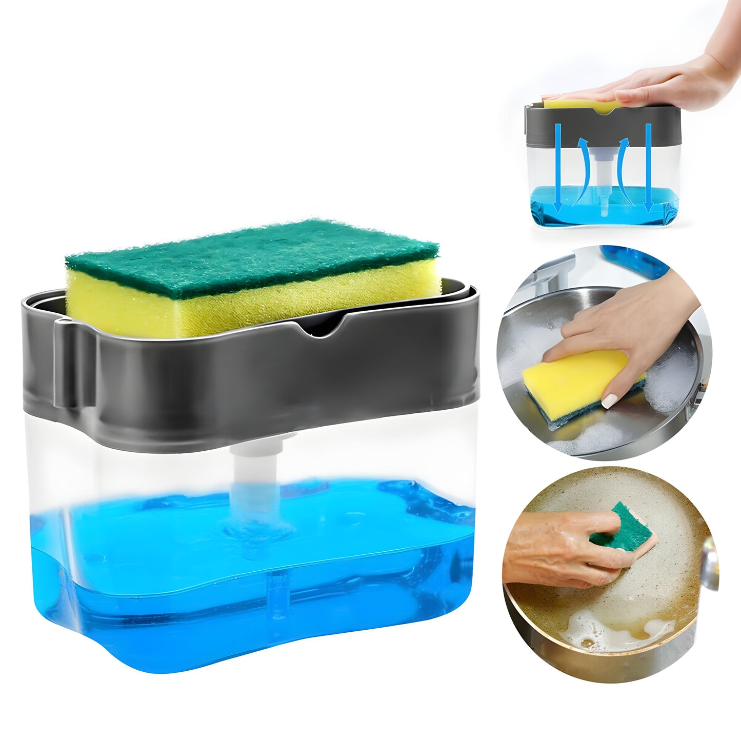 2-in-1 Soap Pump Sponge Caddy