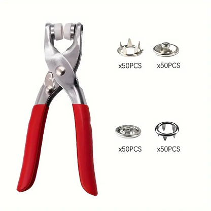Metal Snap Button Kit with Pliers