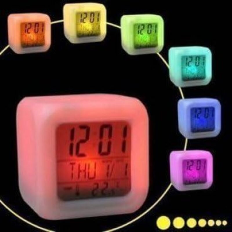 7-Color LED Alarm Clock