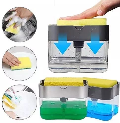 2-in-1 Soap Pump Sponge Caddy