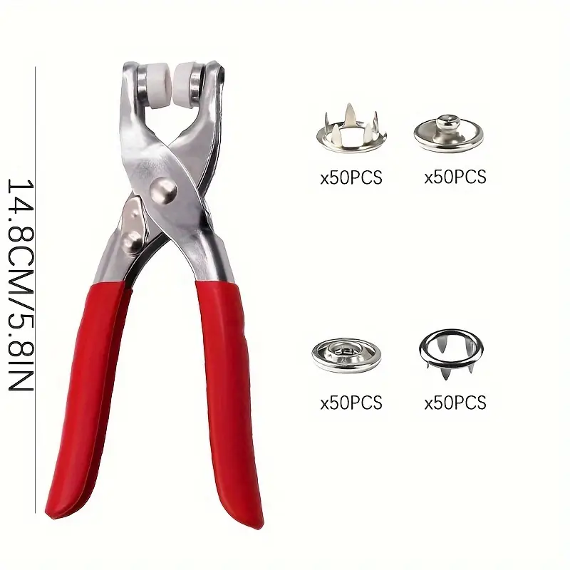 Metal Snap Button Kit with Pliers
