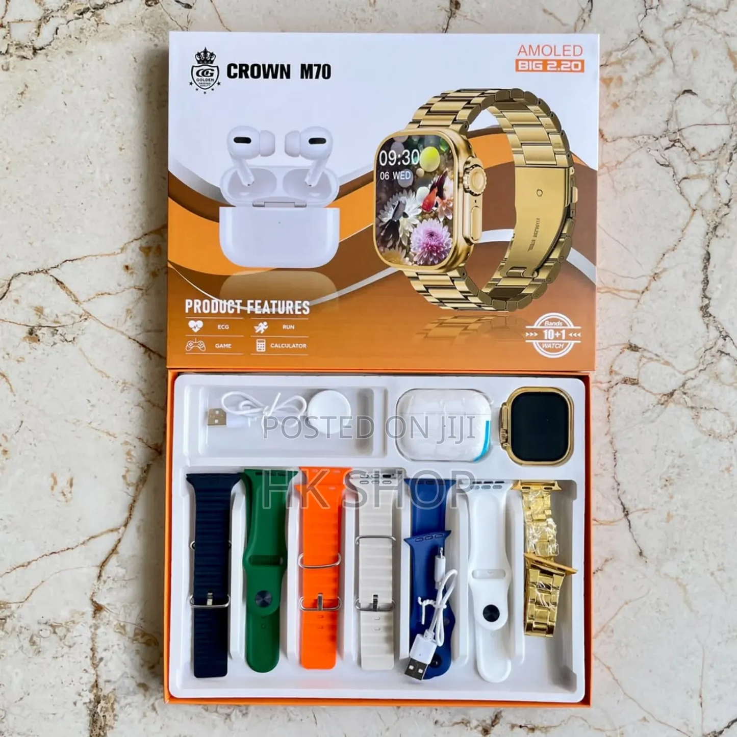 Crown M70 Smartwatch with Earbuds