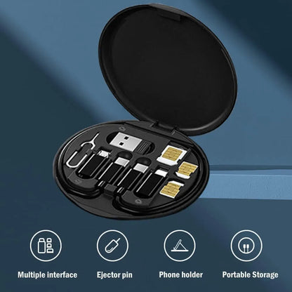 Premium Mobile Charging Cable Set with Multi-Port Storage Box