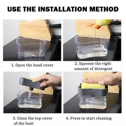 2-in-1 Soap Pump Sponge Caddy
