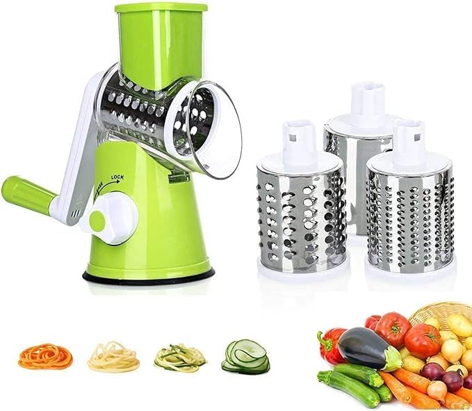 3-in-1 Drum Rotary Vegetable Grater