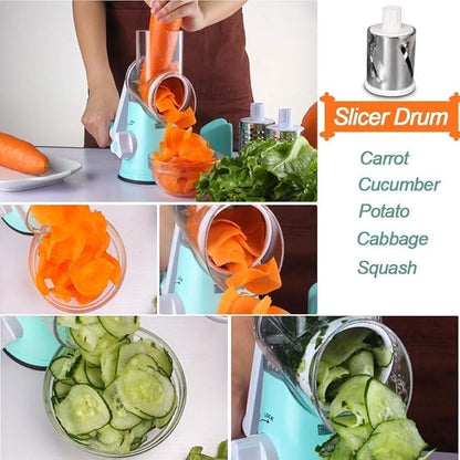 3-in-1 Drum Rotary Vegetable Grater