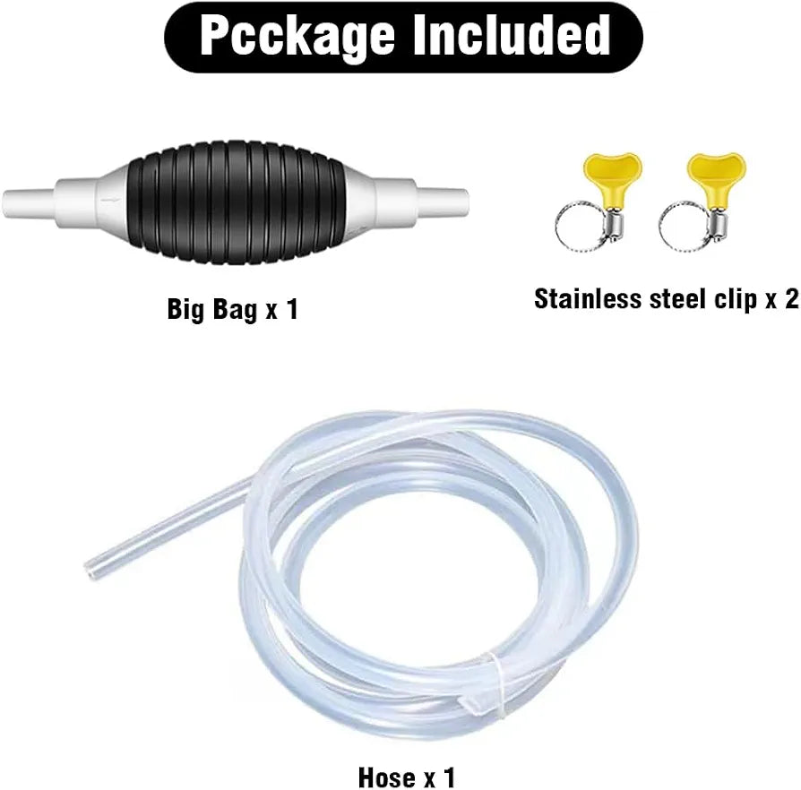 Manual Fuel Transfer Pump Kit | Hose & Steel Clip