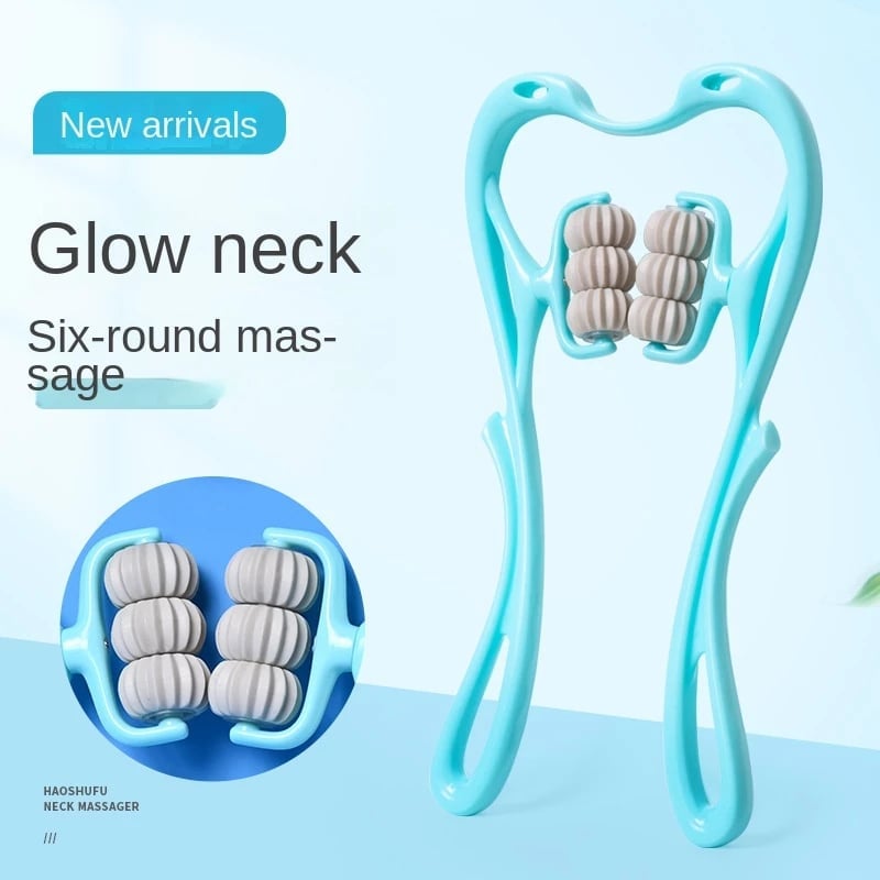 Six-Wheel Neck Massager – Manual Cervical & Spine Roller