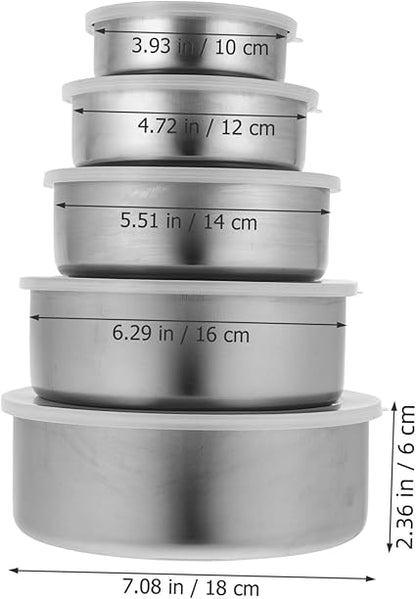5-Piece Stainless Steel Bowl Set