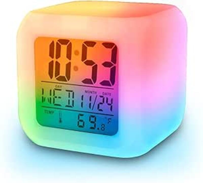 7-Color LED Alarm Clock