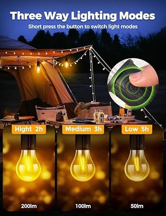 Rechargeable LED Hanging Bulb Light