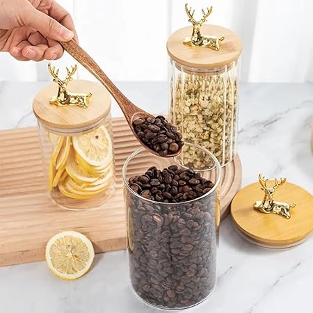 Deer Airtight Glass Storage Jars