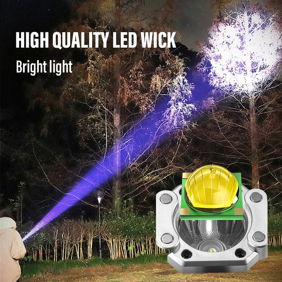 8-in-1 Multifunction Rechargeable LED Flashlight with Emergency Tools
