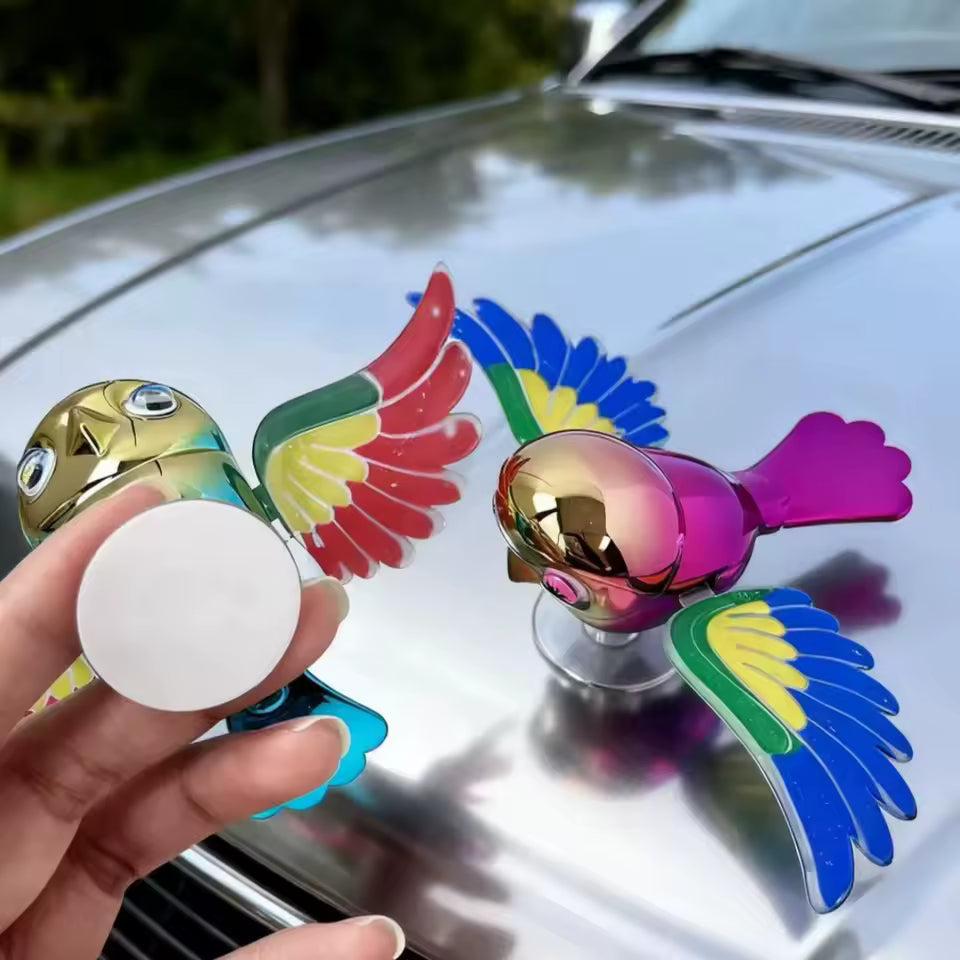 2-Packs | Colorful Flying Bird Ornament | Car & Motorcycle Decoration