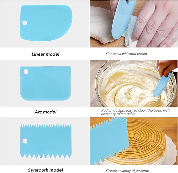 3PCS Cake Decorating Scraper Set