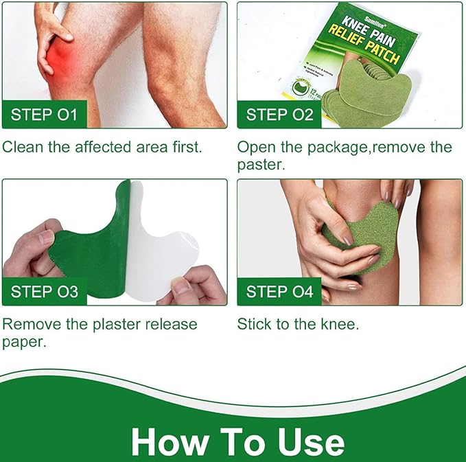 10 Pcs Pain Relief Patches – For Knee, Back & Joint Pain