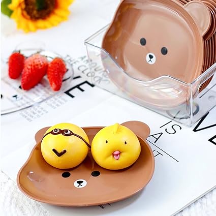 8-Piece Cartoon Bear Plate Set