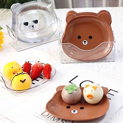8-Piece Cartoon Bear Plate Set