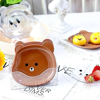 8-Piece Cartoon Bear Plate Set