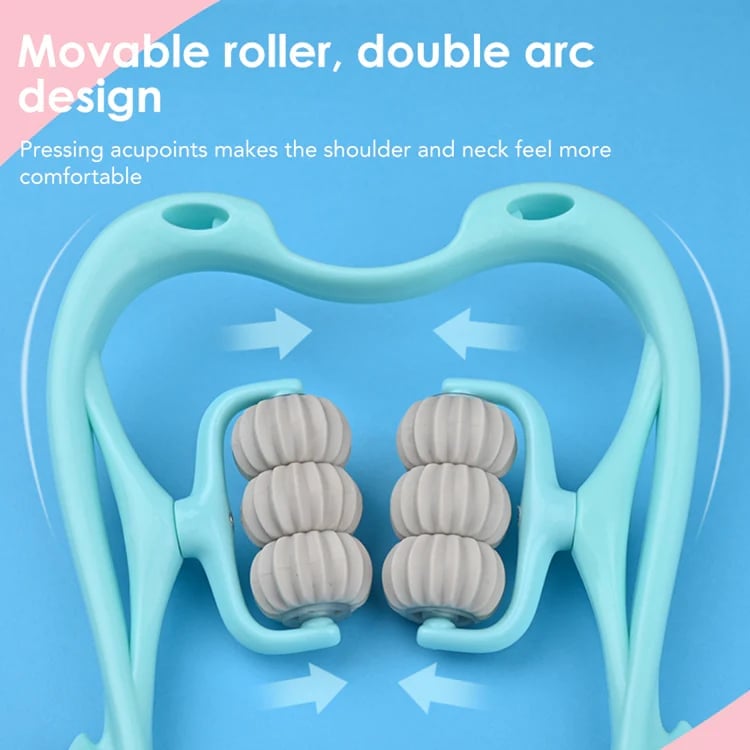 Six-Wheel Neck Massager – Manual Cervical & Spine Roller