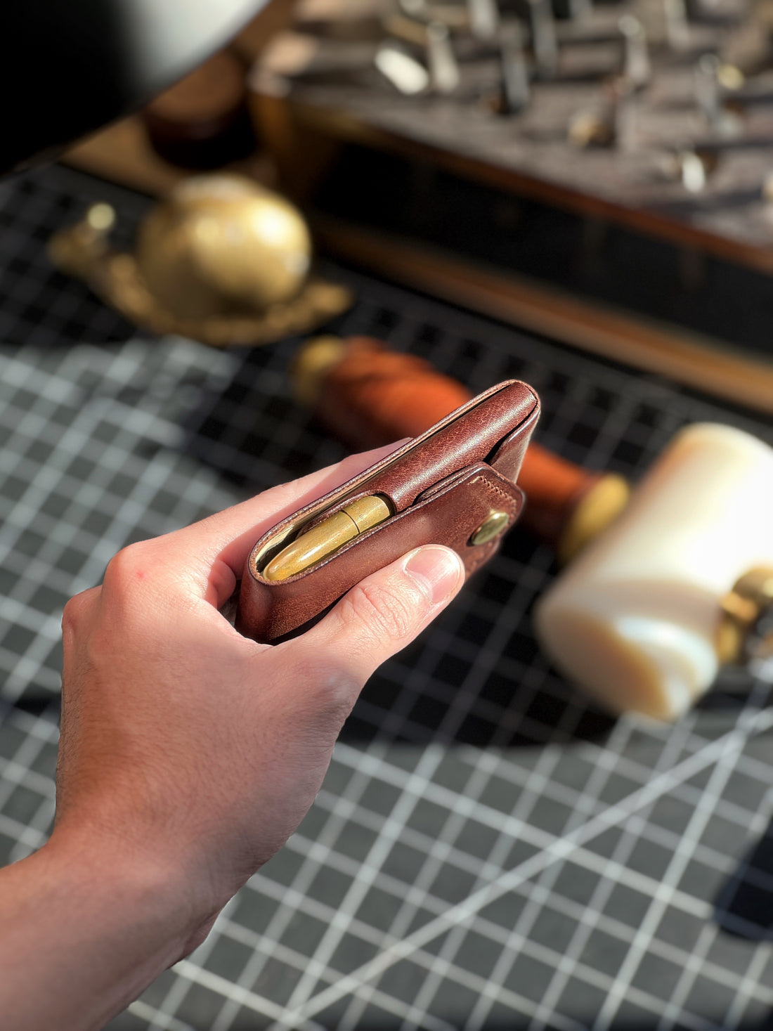 Multifunctional Slim Compact Wallet, Handmade Leather Card Holder