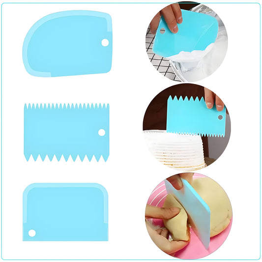 3PCS Cake Decorating Scraper Set