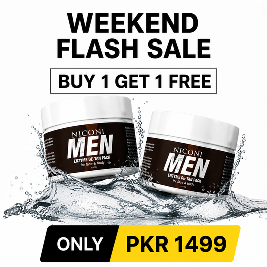 Buy One Get One Free | Niconi Men Enzyme De-Tan Pack For Face & Body (300g)