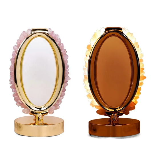 Rose Quartz Crystal Bedside Lamp