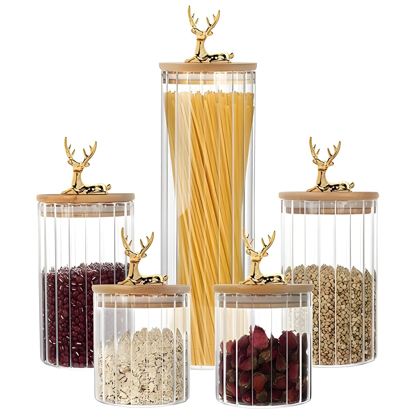 Deer Airtight Glass Storage Jars