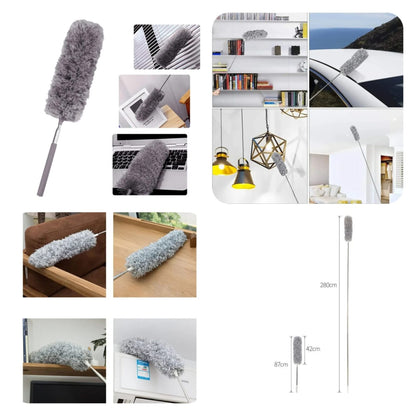 Microfiber Duster with Extension Pole (100 inches) | Bendable Cleaning Brush