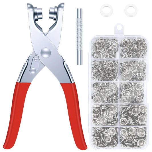 Metal Snap Button Kit with Pliers
