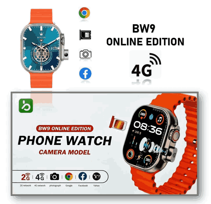 BW9 4G Smartwatch with Camera