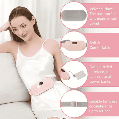 Rechargeable Heating Belt – Fast Heat & Massage for Back or Belly