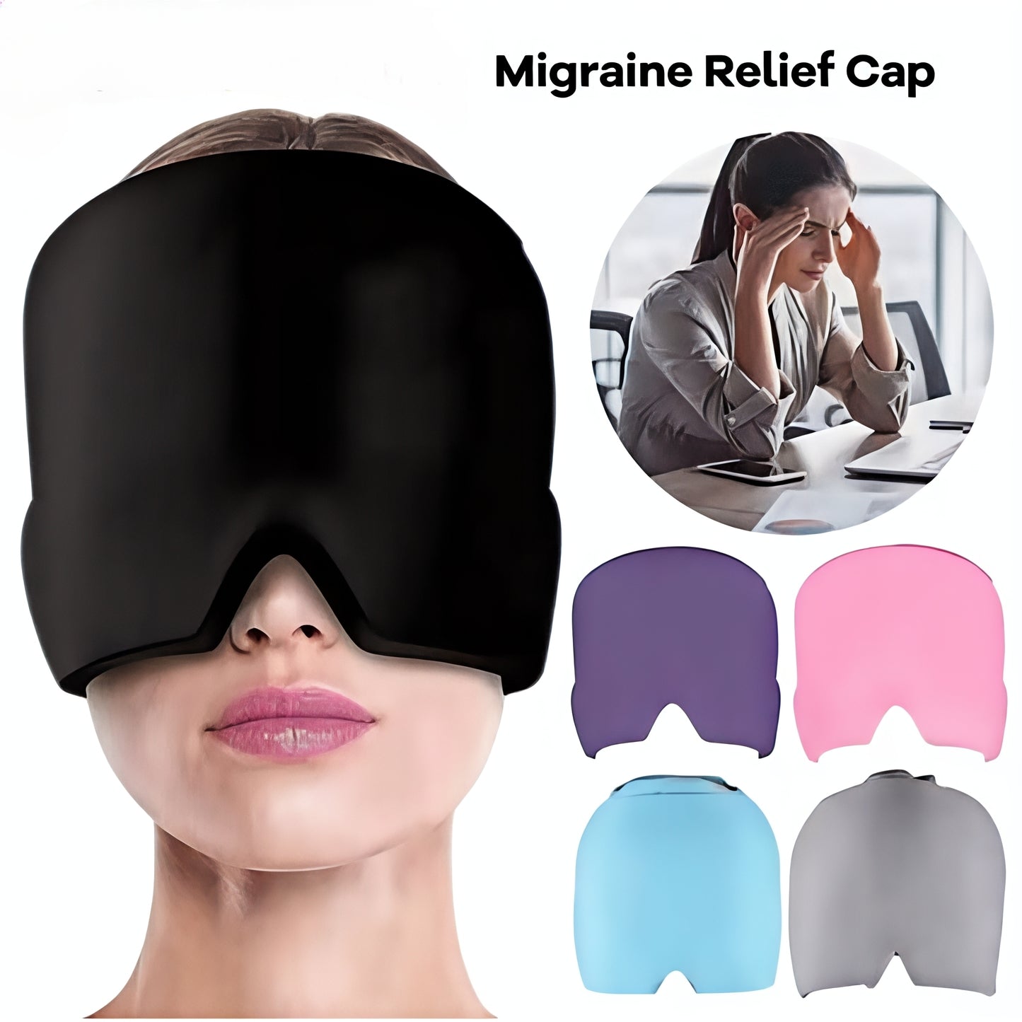 Migraine Ice Hat – Hot & Cold Gel Therapy Cap