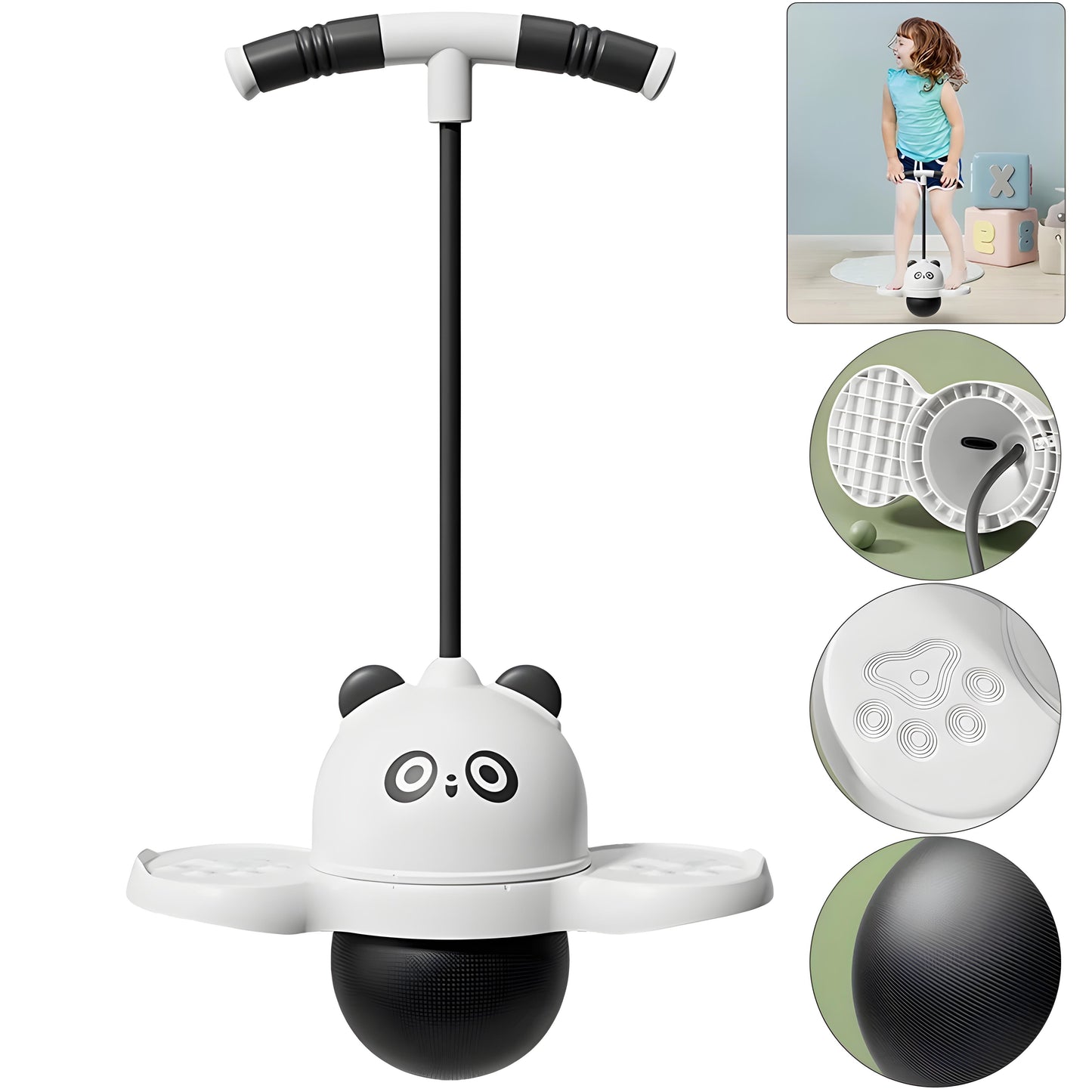 Panda Jumping Ball with Handle – Fun Outdoor Bouncing Toy