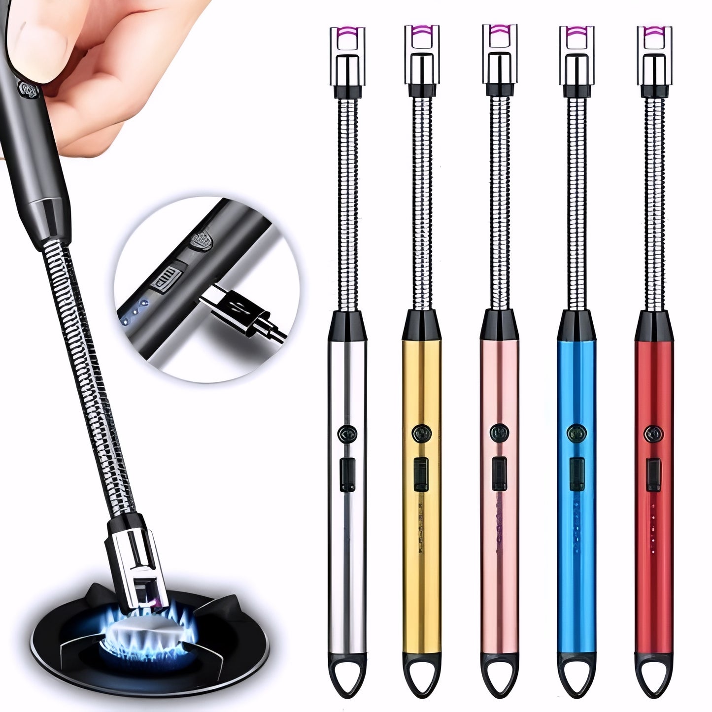 Rechargeable Electric Arc Kitchen Lighter | Long Neck USB Lighter