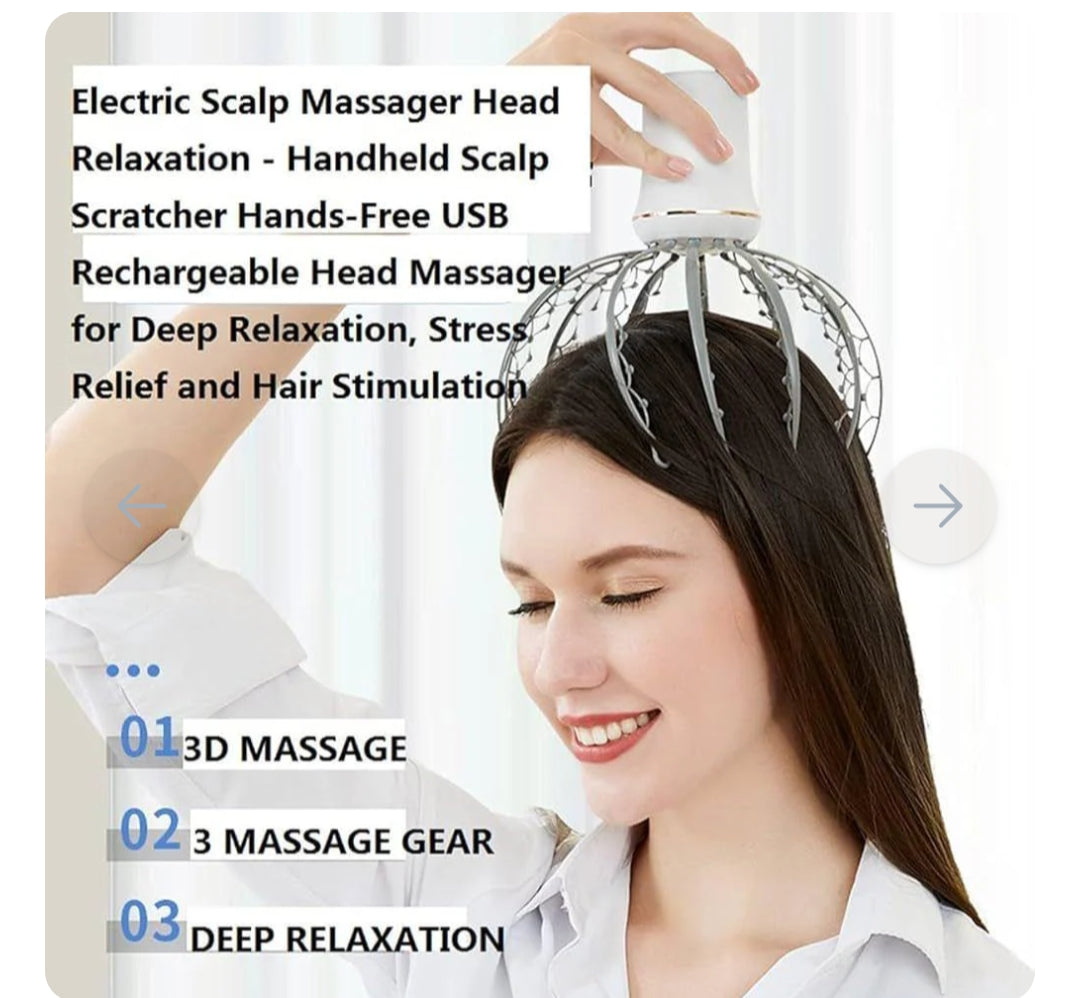Portable 12-Claw Electric Scalp Massager